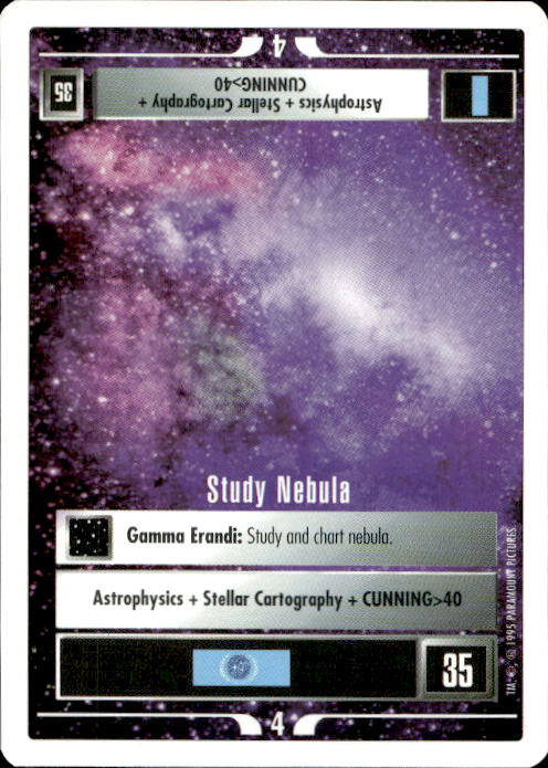 Star Trek The Next Generation | 1E Premiere 1995 White | Study Nebula Rare