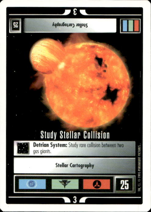 Star Trek The Next Generation | 1E Premiere 1995 White | Study Stellar Collision Common