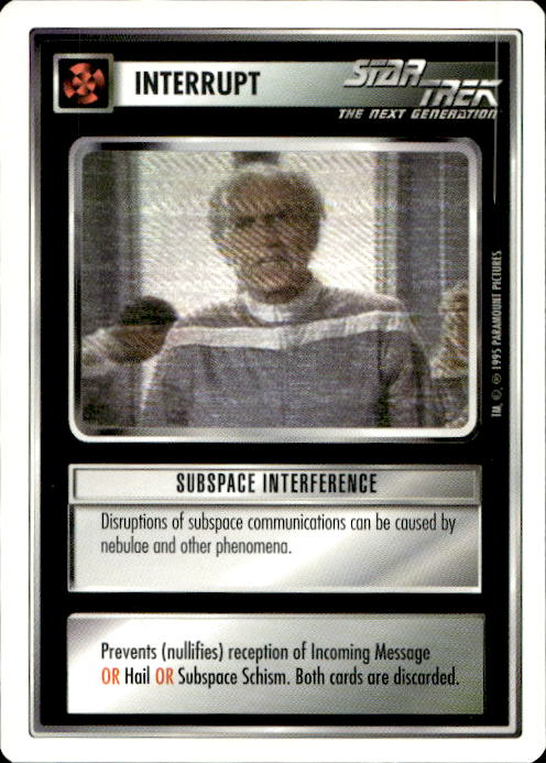 Star Trek The Next Generation | 1E Premiere 1995 White | Subspace Interference Common