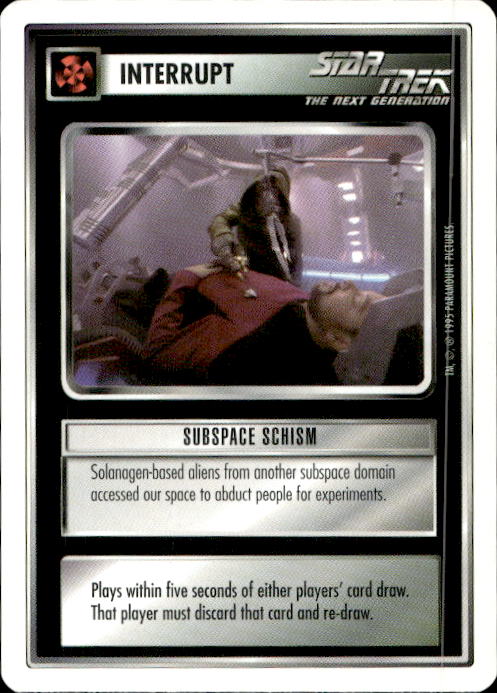 Star Trek The Next Generation | 1E Premiere 1995 White | Subspace Schism Uncommon