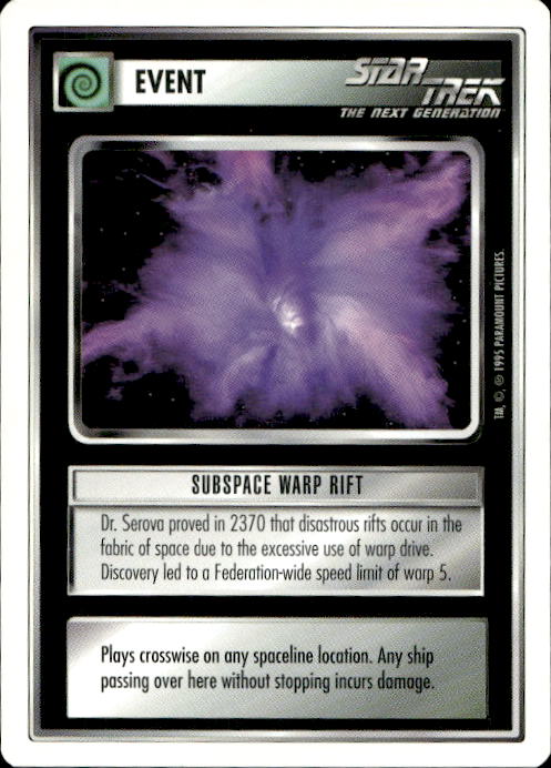 Star Trek The Next Generation | 1E Premiere 1995 White | Subspace Warp Rift Common