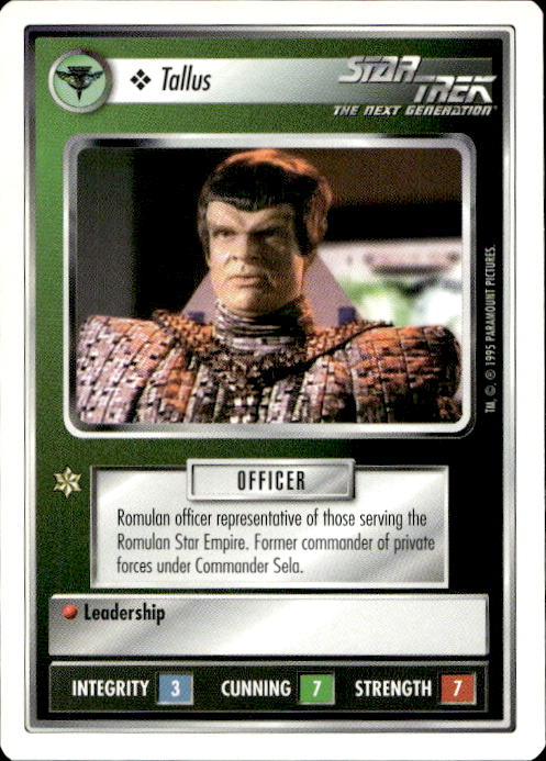 Star Trek The Next Generation | 1E Premiere 1995 White | Tallus Common