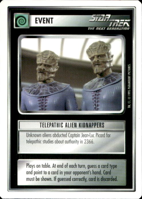 Star Trek The Next Generation | 1E Premiere 1995 White | Telepathic Alien Kidnappers Uncommon