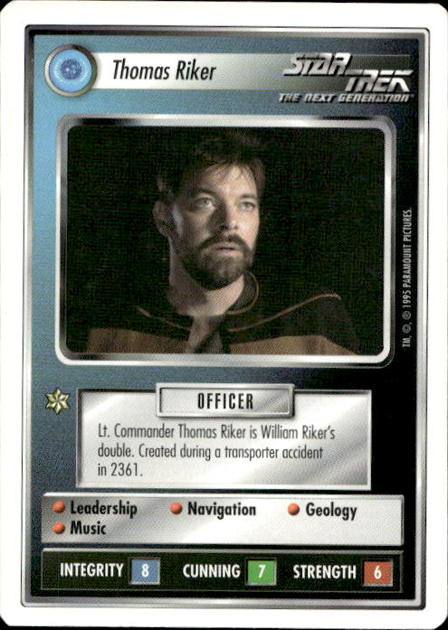 Star Trek The Next Generation | 1E Premiere 1995 White | Thomas Riker Rare