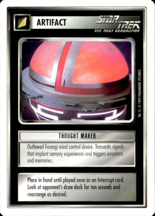 Star Trek The Next Generation | 1E Premiere 1995 White | Thought Maker Rare