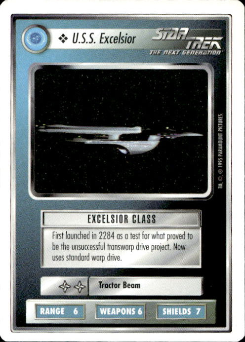 Star Trek The Next Generation | 1E Premiere 1995 White | U.S.S. Excelsior Common