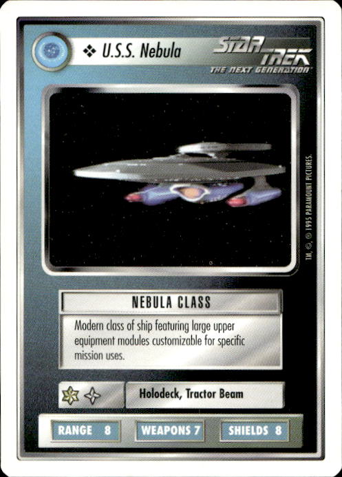 Star Trek The Next Generation | 1E Premiere 1995 White | U.S.S. Nebula Common
