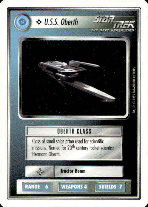 Star Trek The Next Generation | 1E Premiere 1995 White | U.S.S. Oberth Common