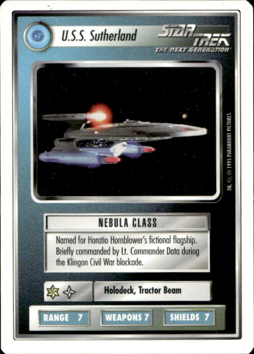 Star Trek The Next Generation | 1E Premiere 1995 White | U.S.S. Sutherland Uncommon