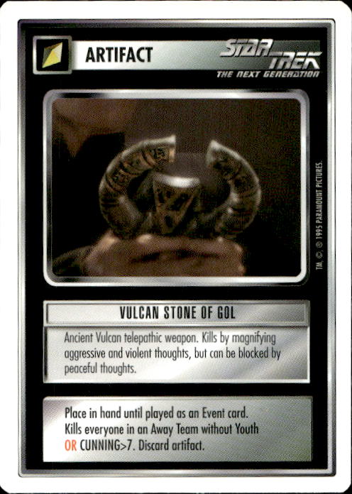 Star Trek The Next Generation | 1E Premiere 1995 White | Vulcan Stone of Gol Rare