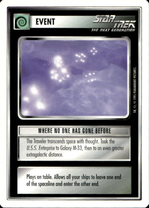 Star Trek The Next Generation | 1E Premiere 1995 White | Where No One Has Gone Before Common
