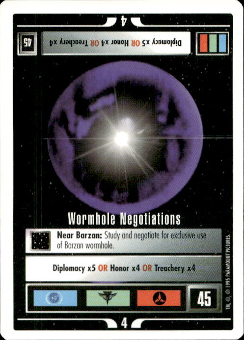 Star Trek The Next Generation | 1E Premiere 1995 White | Wormhole Negotiations Rare