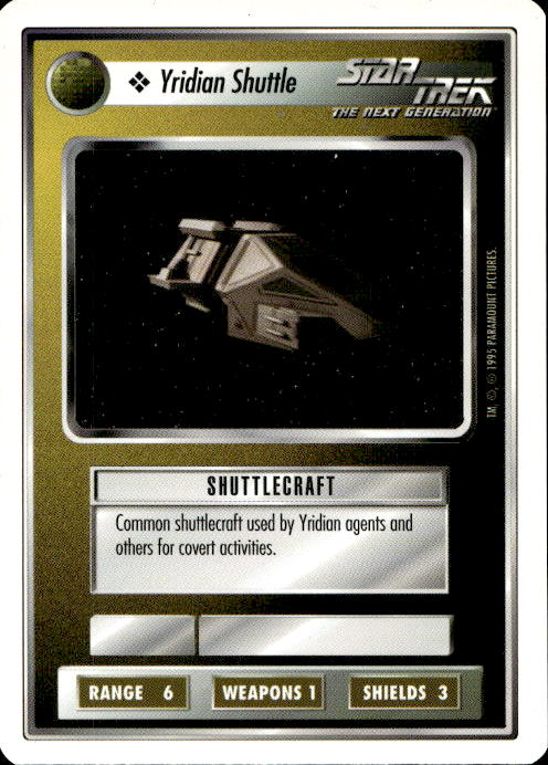 Star Trek The Next Generation | 1E Premiere 1995 White | Yridian Shuttle Common