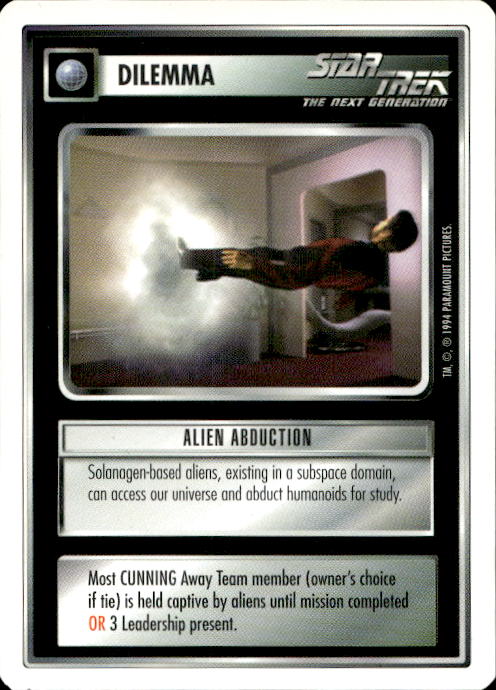 Star Trek The Next Generation | 1E Premiere 1994 White | Alien Abduction Uncommon