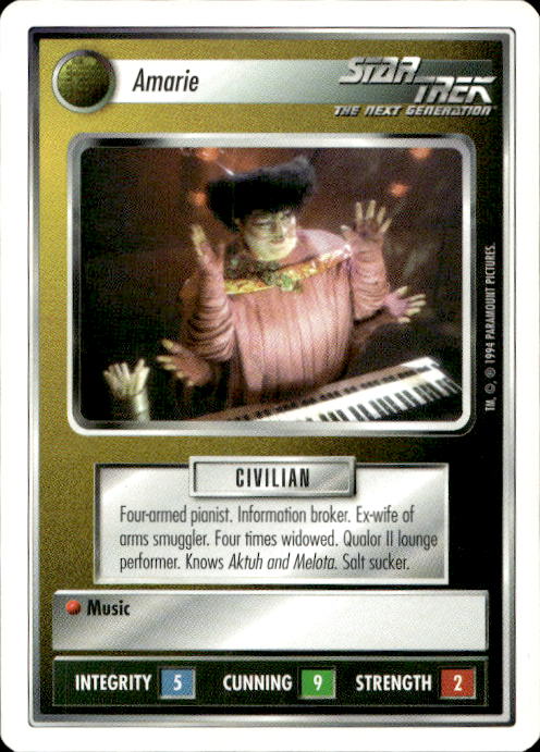 Star Trek The Next Generation | 1E Premiere 1994 White | Amarie Uncommon
