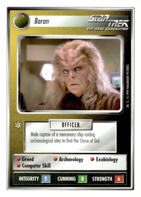 Star Trek The Next Generation | 1E Premiere 1994 White | Baran Uncommon
