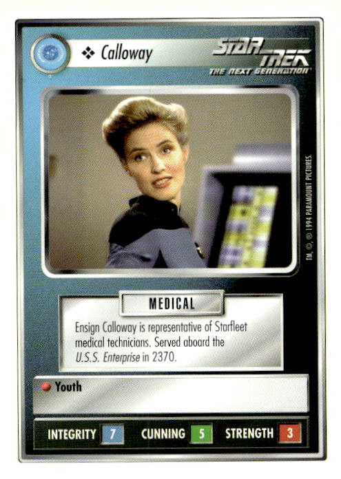 Star Trek The Next Generation | 1E Premiere 1994 White | Calloway Common