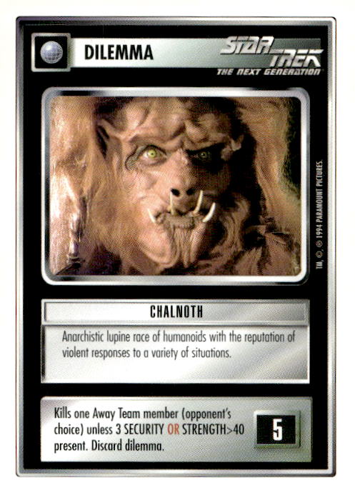 Star Trek The Next Generation | 1E Premiere 1994 White | Chalnoth Uncommon
