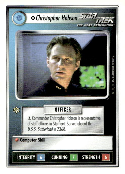 Star Trek The Next Generation | 1E Premiere 1994 White | Christopher Hobson Common