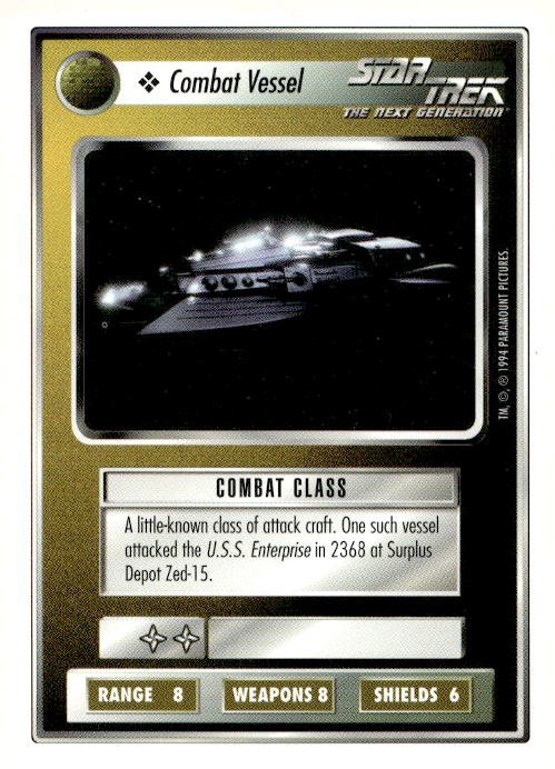 Star Trek The Next Generation | 1E Premiere 1994 White | Combat Vessel Common