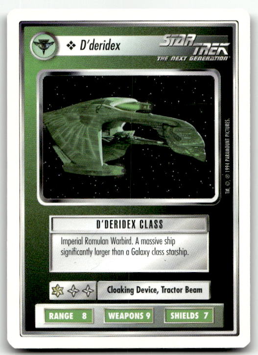 Star Trek The Next Generation | 1E Premiere 1994 White | D'deridex Common
