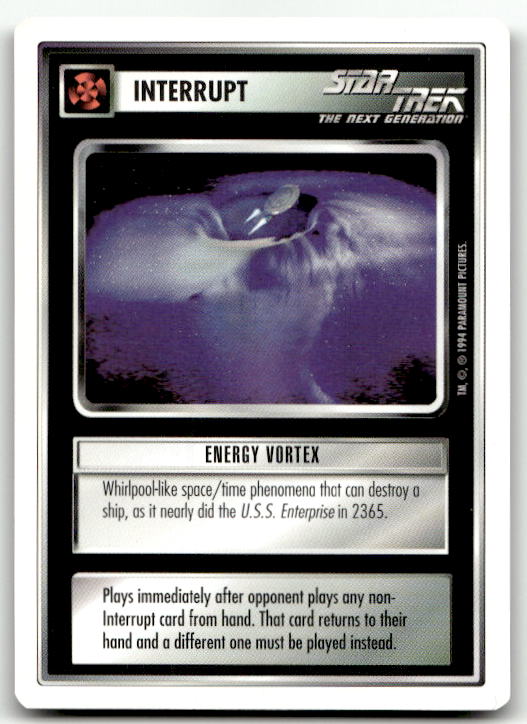 Star Trek The Next Generation | 1E Premiere 1994 White | Energy Vortex Uncommon