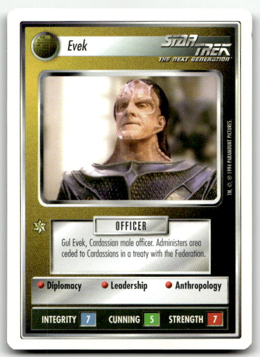 Star Trek The Next Generation | 1E Premiere 1994 White | Evek Uncommon
