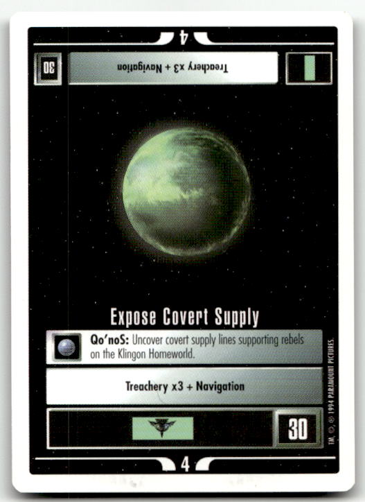 Star Trek The Next Generation | 1E Premiere 1994 White | Expose Covert Supply Uncommon