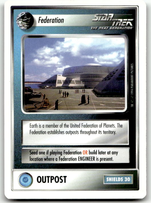 Star Trek The Next Generation | 1E Premiere 1994 White | Federation Outpost Common