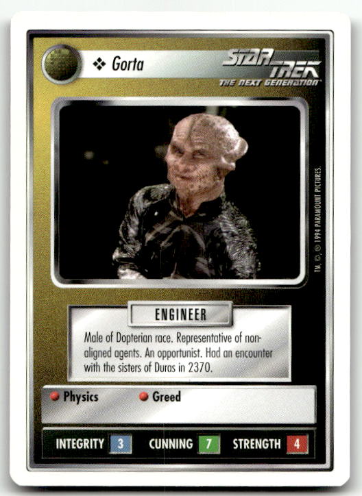 Star Trek The Next Generation | 1E Premiere 1994 White | Gorta Common