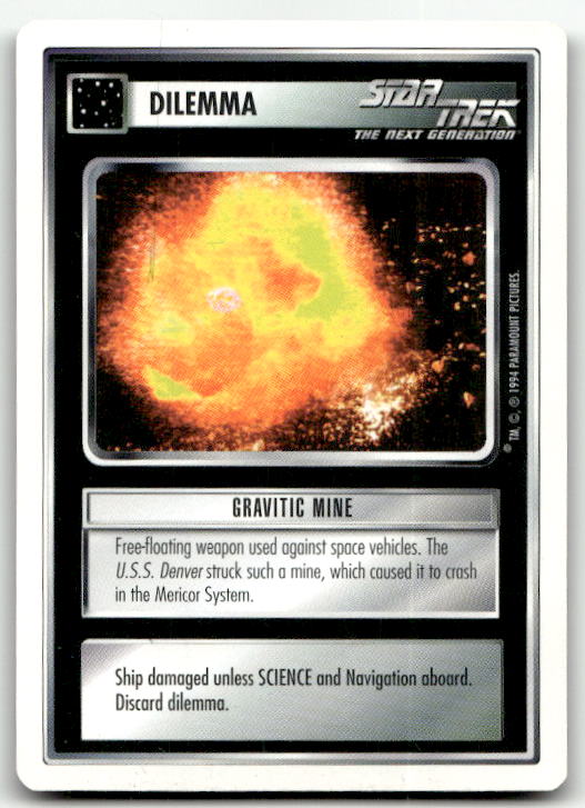 Star Trek The Next Generation | 1E Premiere 1994 White | Gravitic Mine Uncommon