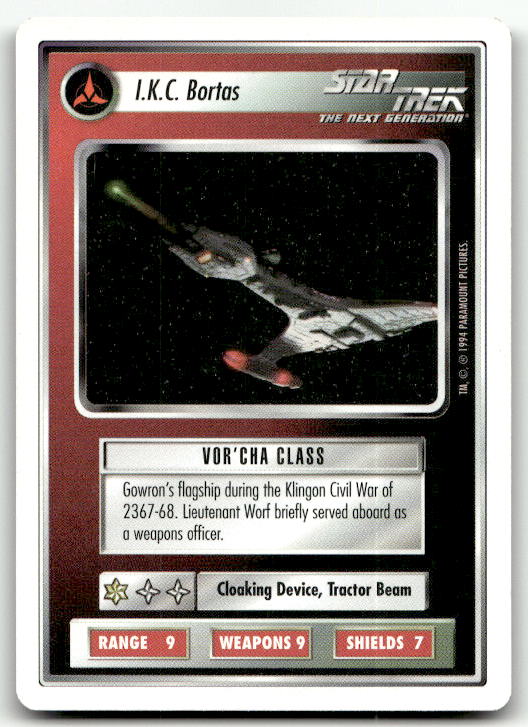 Star Trek The Next Generation | 1E Premiere 1994 White | I.K.C. Bortas Rare