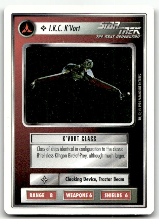 Star Trek The Next Generation | 1E Premiere 1994 White | I.K.C. K'Vort Common