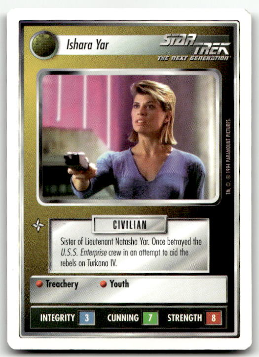 Star Trek The Next Generation | 1E Premiere 1994 White | Ishara Yar Uncommon