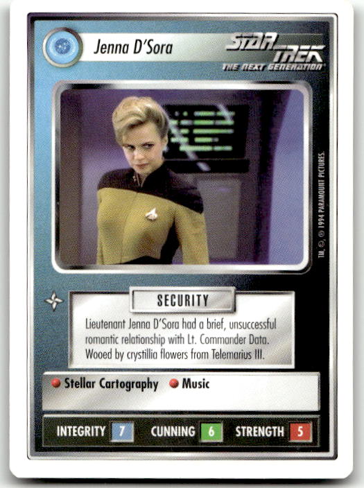 Star Trek The Next Generation | 1E Premiere 1994 White | Jenna D'Sora Uncommon