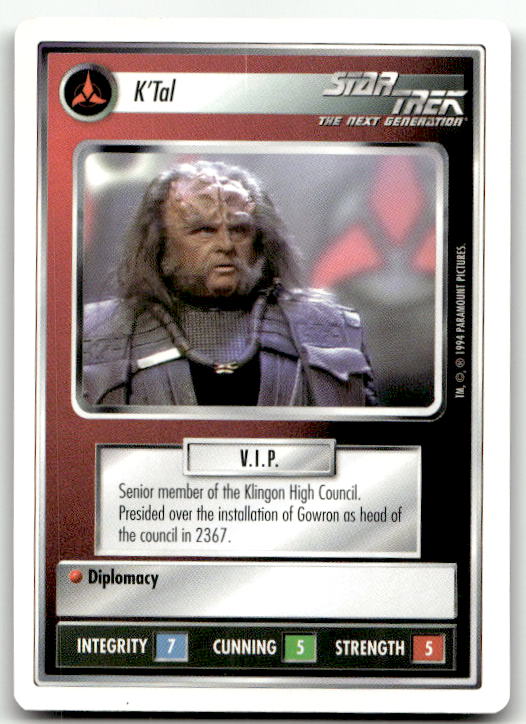 Star Trek The Next Generation | 1E Premiere 1994 White | K'Tal Uncommon