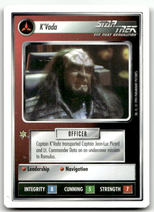 Star Trek The Next Generation | 1E Premiere 1994 White | K'Vada Uncommon