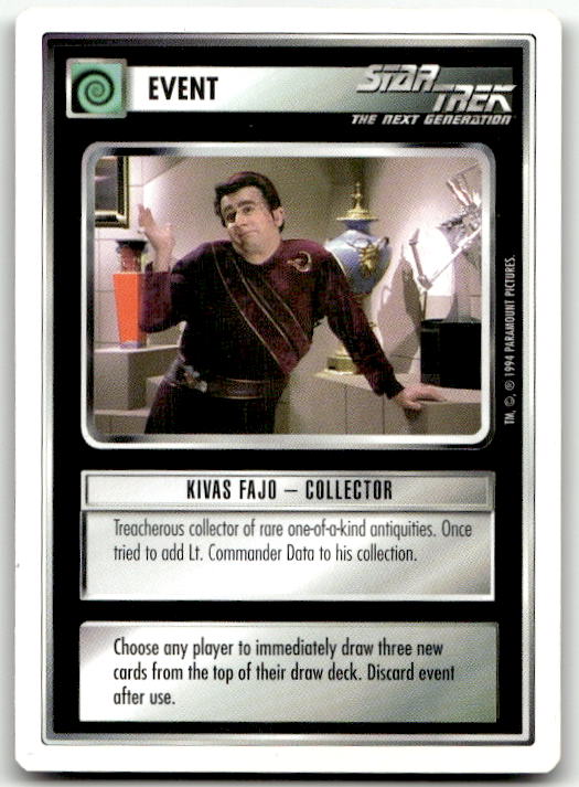 Star Trek The Next Generation | 1E Premiere 1994 White | Kivas Fajo - Collector Uncommon