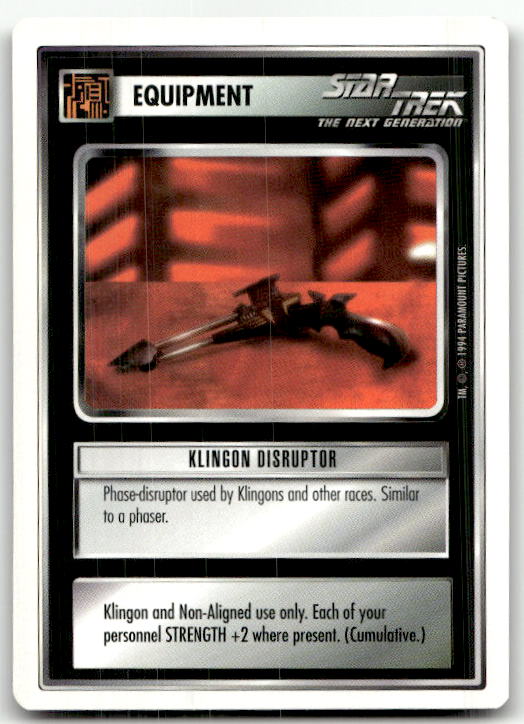 Star Trek The Next Generation | 1E Premiere 1994 White | Klingon Disruptor Common