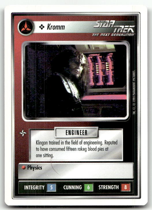 Star Trek The Next Generation | 1E Premiere 1994 White | Kromm Common