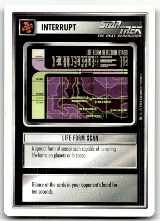 Star Trek The Next Generation | 1E Premiere 1994 White | Life-Form Scan Uncommon