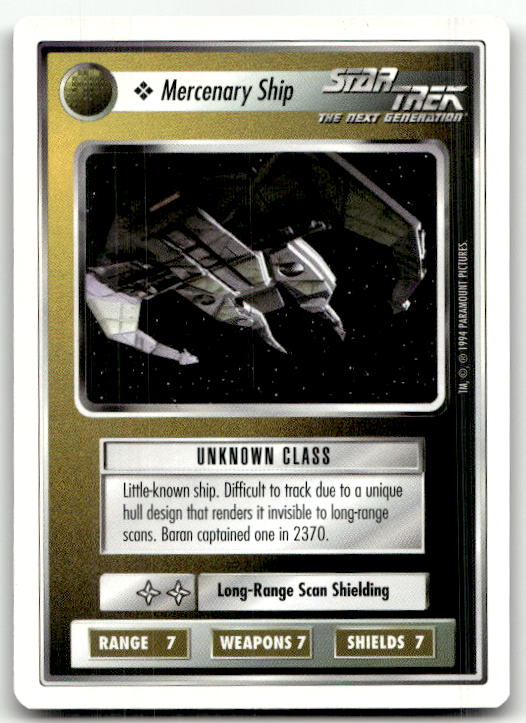 Star Trek The Next Generation | 1E Premiere 1994 White | Mercenary Ship Common