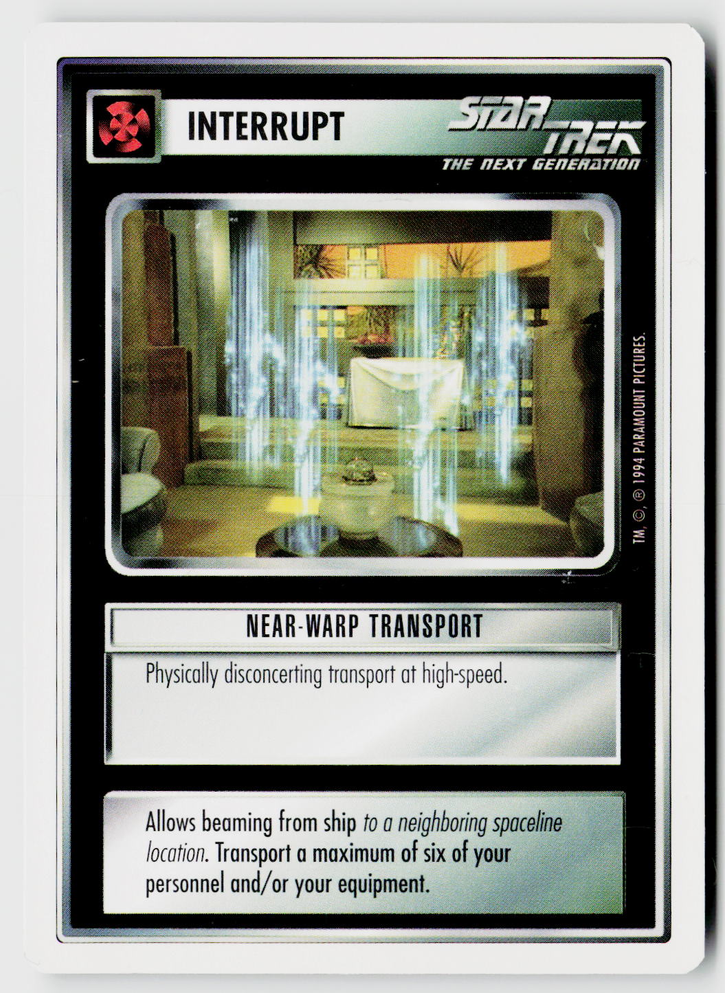 Star Trek The Next Generation | 1E Premiere 1994 White | Near-Warp Transport Uncommon