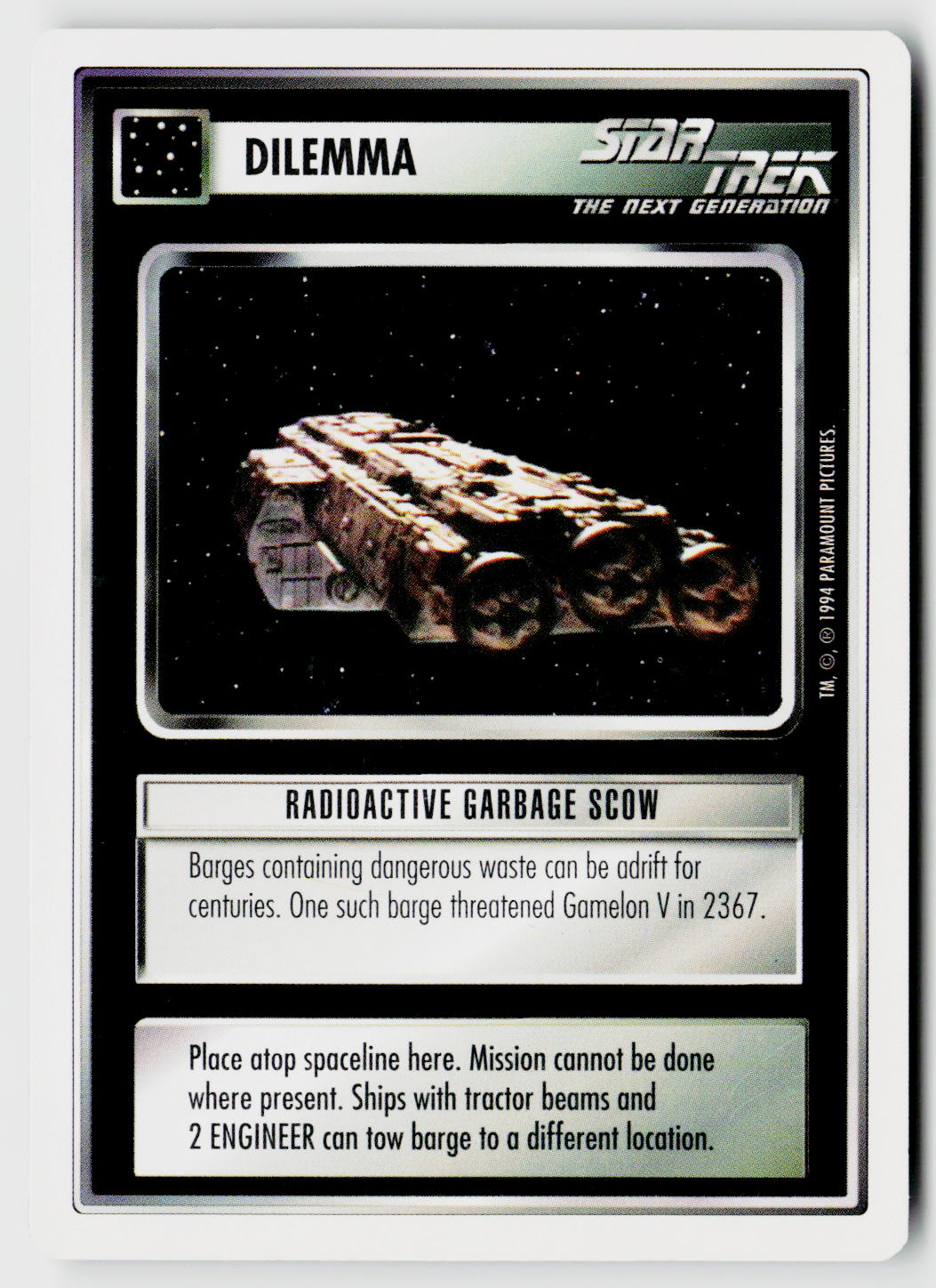 Star Trek The Next Generation | 1E Premiere 1994 White | Radioactive Garbage Scow Uncommon