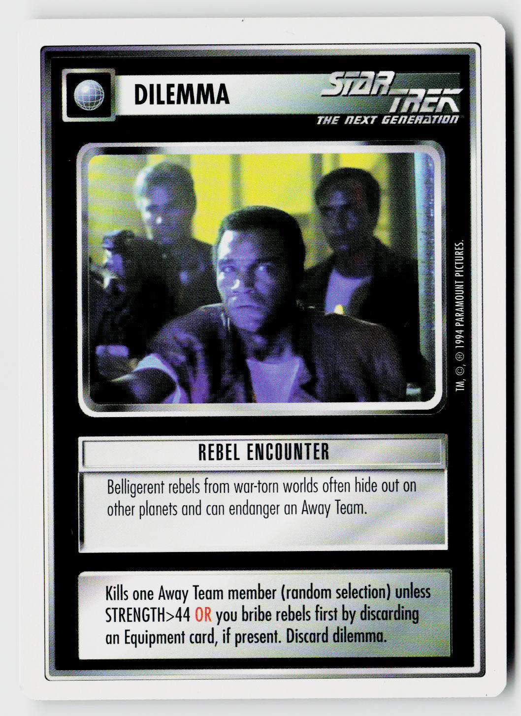 Star Trek The Next Generation | 1E Premiere 1994 White | Rebel Encounter Uncommon