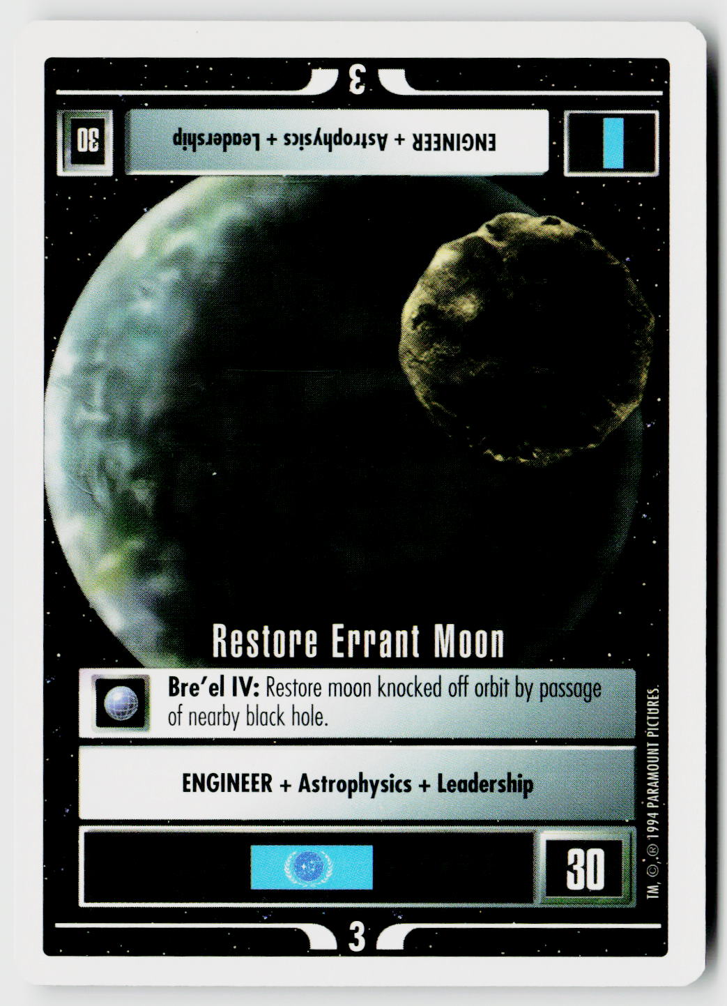 Star Trek The Next Generation | 1E Premiere 1994 White | Restore Errant Moon Uncommon