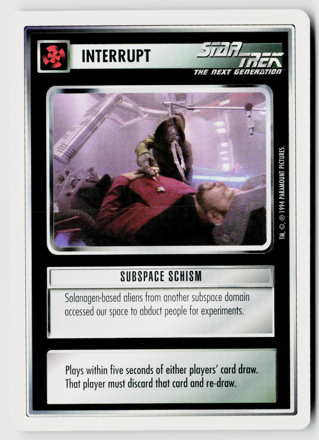 Star Trek The Next Generation | 1E Premiere 1994 White | Subspace Schism Uncommon