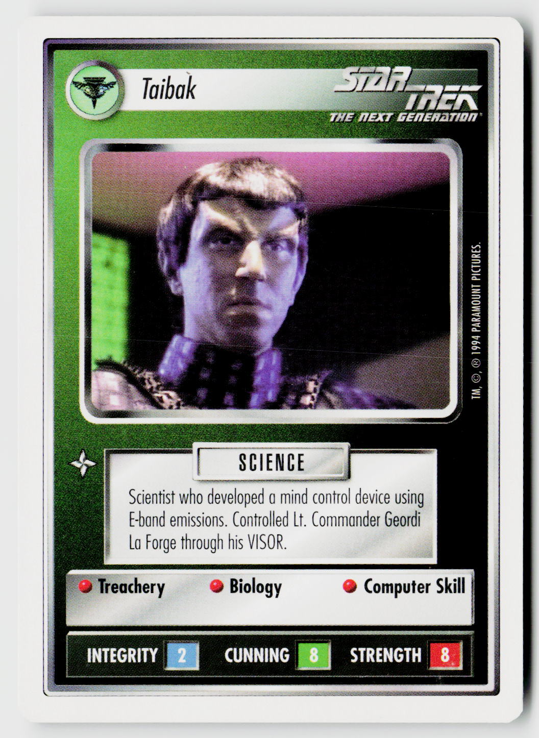 Star Trek The Next Generation | 1E Premiere 1994 White | Taibak Uncommon