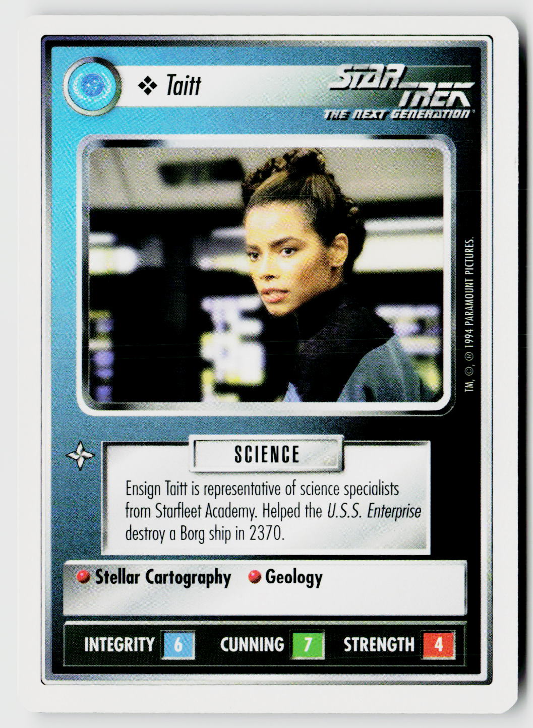 Star Trek The Next Generation | 1E Premiere 1994 White | Taitt Common