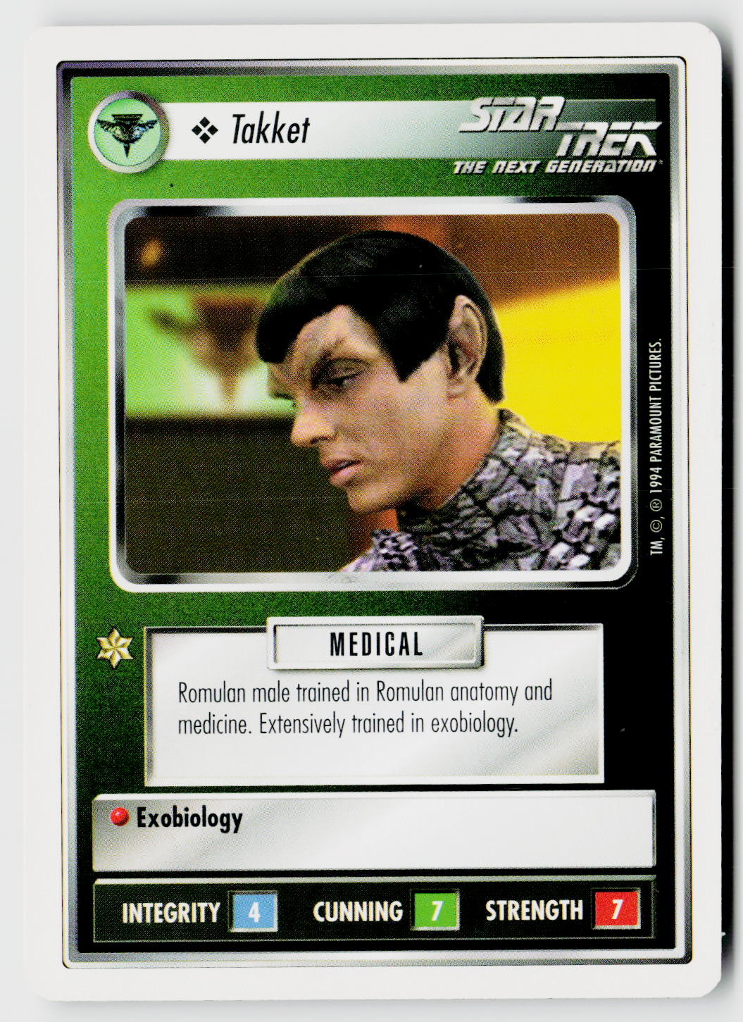 Star Trek The Next Generation | 1E Premiere 1994 White | Takket Common